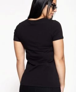 Queen Kerosin Wild Rebel Girly T-Shirt Black New In