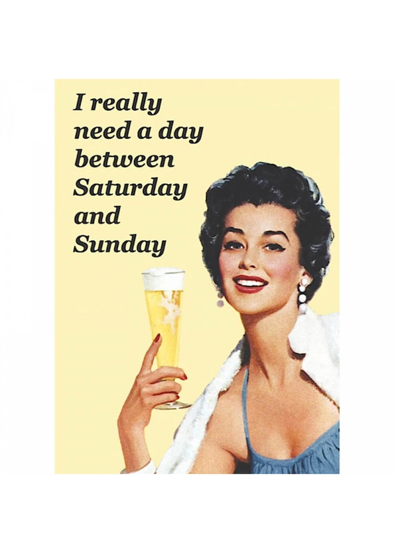 Retro Fun Magnet I Really Need A Day Multi