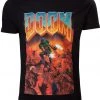 New In Retro Games Mens Doom Classic Boxart T-Shirt Black
