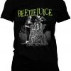 Retro Movies Beetlejuice Headstone Girly T-Shirt Black
