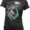 Retro Movies Catwoman In Action Girly T-Shirt Black