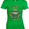 Retro Movies Ghostbusters Slimer Girly T-Shirt Green New In