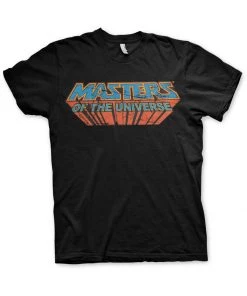 New In Retro Movies Masters Of The Universe Logo T-Shirt Black