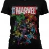 New In Retro Movies DC Comics Marvel Team-Up Girly T-Shirt Black