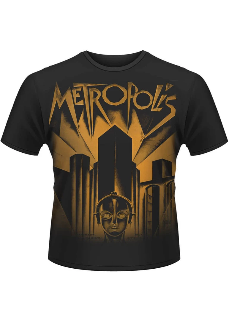 Retro Movies Metropolis T-Shirt Black New In
