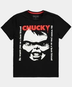 Retro Movies Mens Universal Chucky Best Friend T-Shirt Black