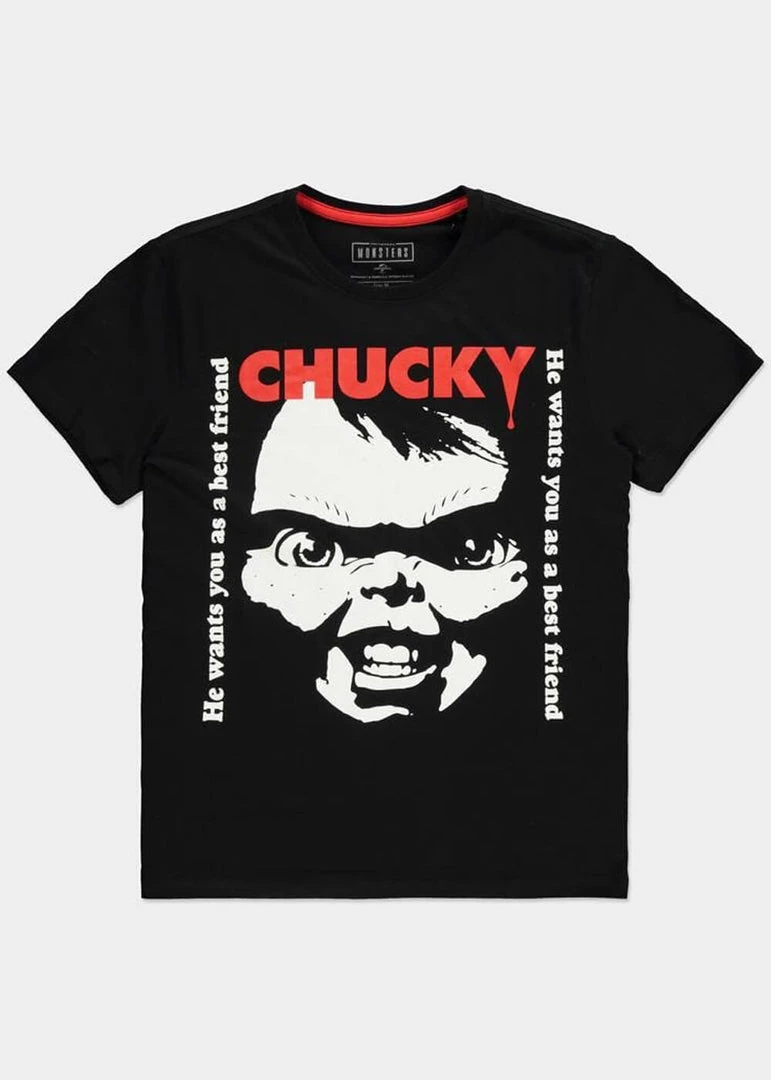 Retro Movies Mens Universal Chucky Best Friend T-Shirt Black
