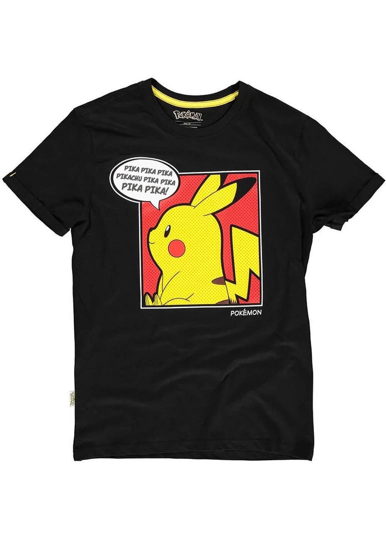 New In Retro Movies Pokémon Pika Pop T-Shirt Black