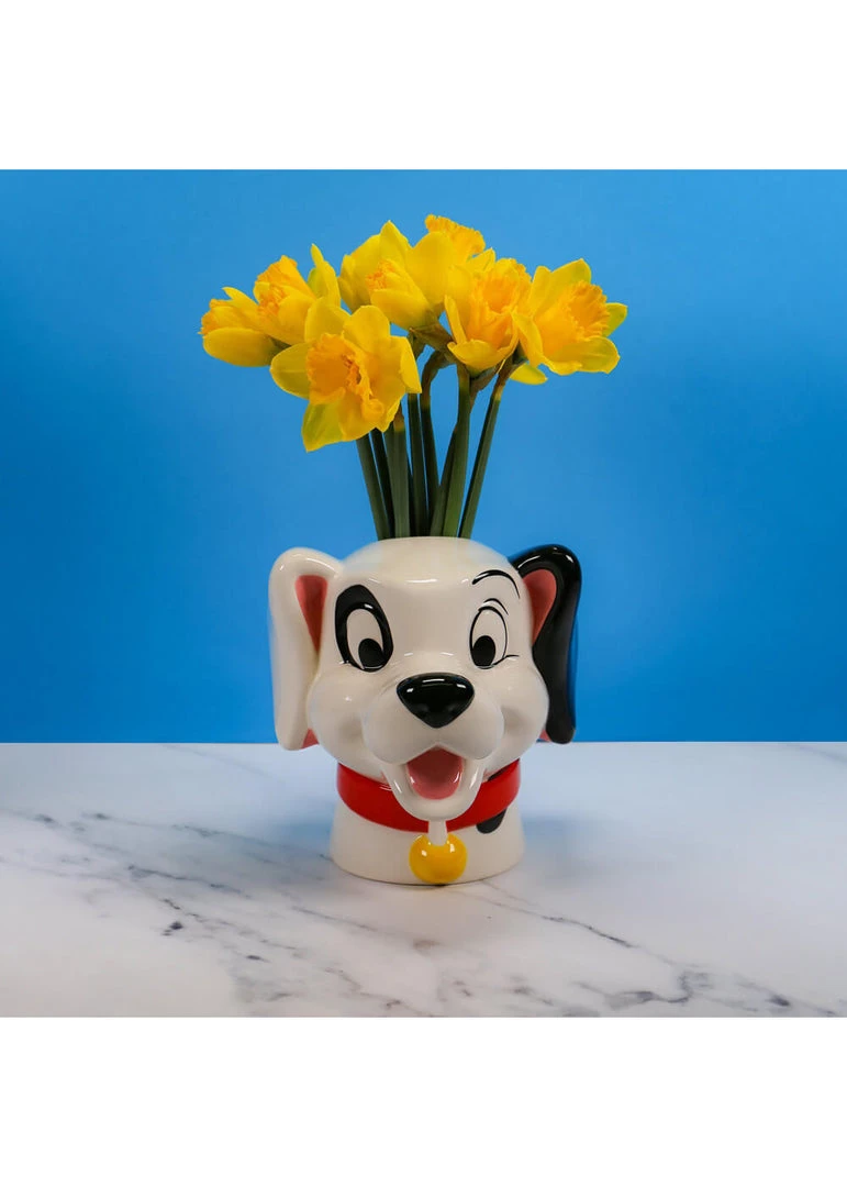 Retro Movies Disney 101 Dalmatians Patch Vase White