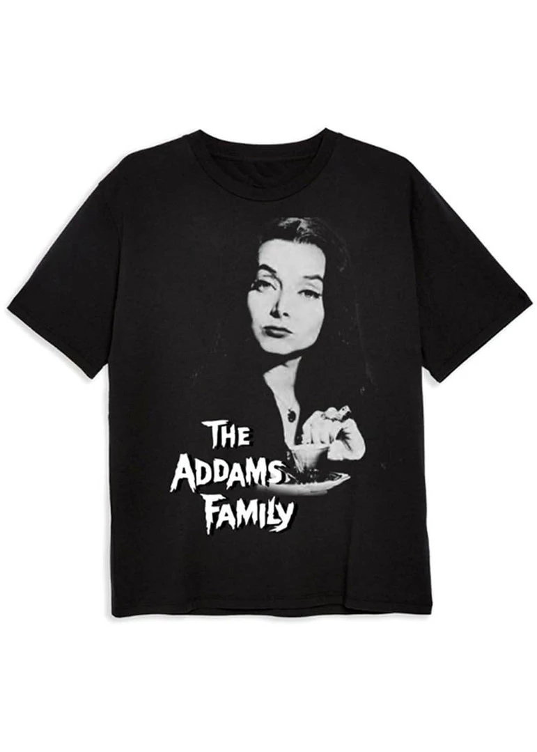 Retro Movies The Addams Family Morticia T-Shirt Black