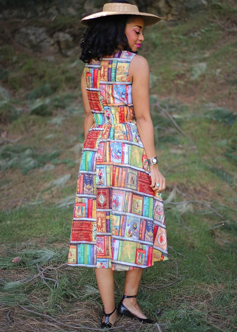 Retrolicious Fairytales Midi 50's Swing Dress Multi New In