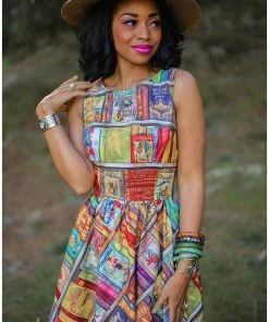 Retrolicious Fairytales Midi 50's Swing Dress Multi New In