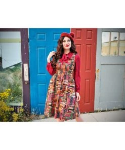 Retrolicious Don't Judge A Book 40's Dress Multi New In
