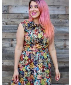 Retrolicious Bow Fairytale Books 40's Top Multicolour