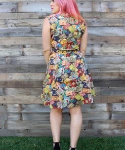 Retrolicious Bow Fairytale Books 40's Top Multicolour