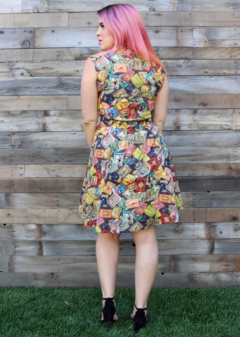 Retrolicious Bow Fairytale Books 40's Top Multicolour