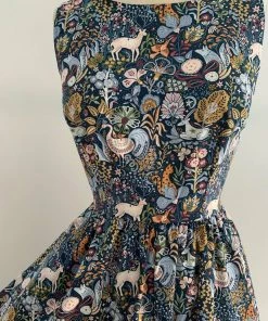 New In Retrolicious Majestic Midi 50's Swing Dress Multi