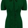 New In Rock N Romance Betsy 40's Blouse Green