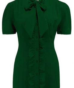 New In Rock N Romance Betsy 40's Blouse Green