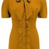 New In Rock N Romance Betsy 40's Blouse Mustard