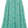 Rock N Romance Beverly Abstract Polka 50's Full Circle Swing Skirt Green