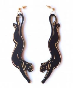 New In Rosita Bonita Pouncing Panther Earrings