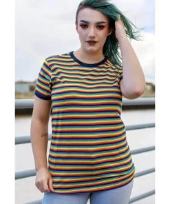 New In Run And Fly Rainbow Allover 70's Shirt Unisex