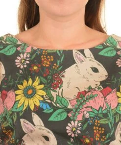 New In Run And Fly Spring Bunny 60's Dress