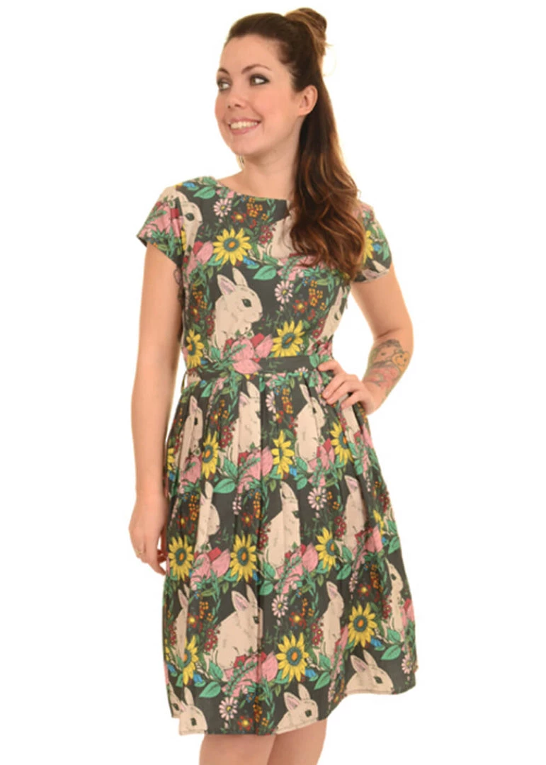 New In Run And Fly Spring Bunny 60's Dress