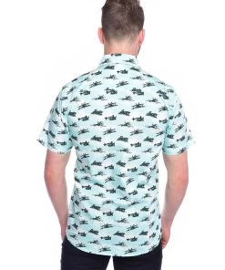 Run And Fly Run & Fly Mens Aeroplanes Shirt Blue New In