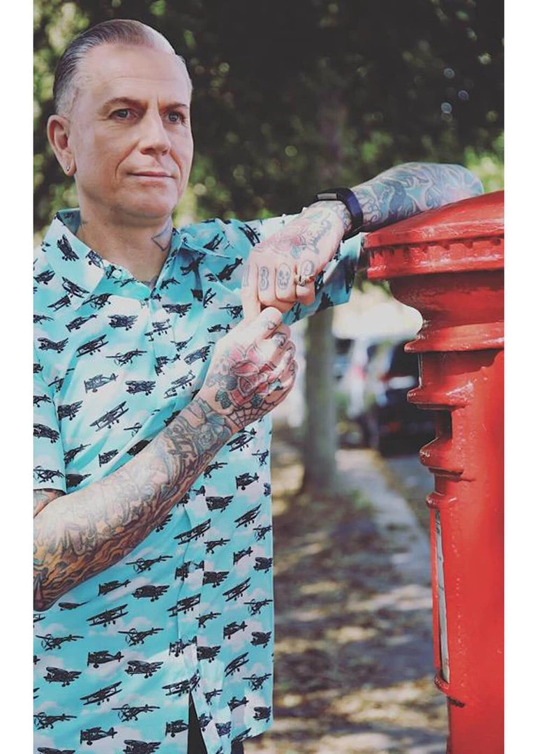 Run And Fly Run & Fly Mens Aeroplanes Shirt Blue New In