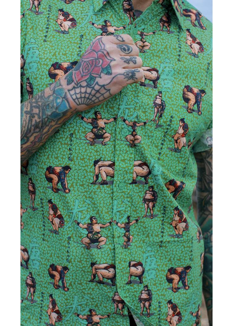 Run And Fly Run & Fly Mens Sumo Shirt Green