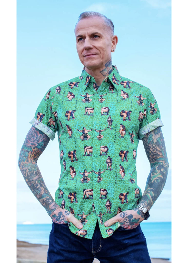 Run And Fly Run & Fly Mens Sumo Shirt Green