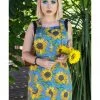 Run And Fly Sunflowers Pinafore 60's Dress New In