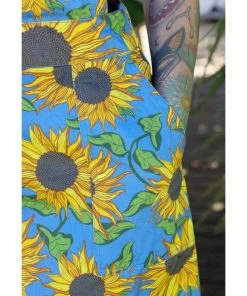 Run And Fly Sunflowers Pinafore 60's Dress New In