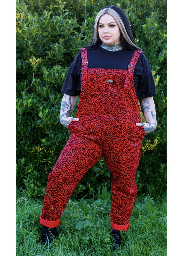 Run And Fly Run & Fly Leopard Corduroy Dungarees Red New In