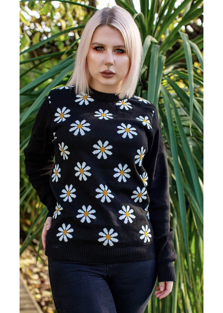 Run And Fly Run & Fly Daisy Chain 60's Sweater Black