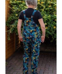 New In Run And Fly Dinosaur Rainbow 60's Dungarees Black