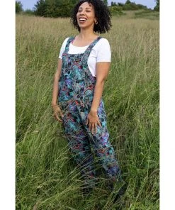 New In Run And Fly Dinosaur Rainbow 60's Dungarees Grey