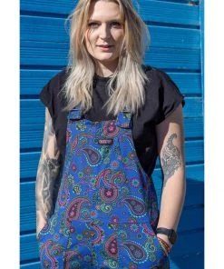 Run And Fly New In Run & Fly Paisley Dungarees Blue