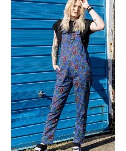 Run And Fly New In Run & Fly Paisley Dungarees Blue