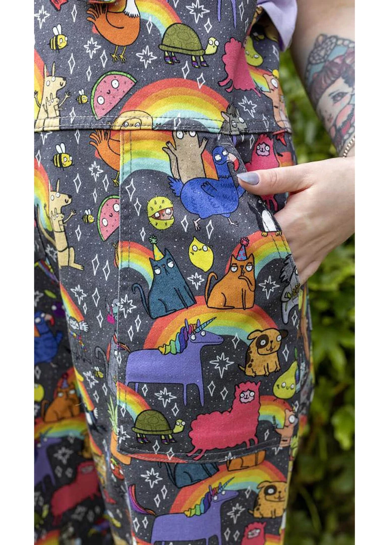 Run And Fly Run & Fly Katie Abey Positivity Dungarees Multi