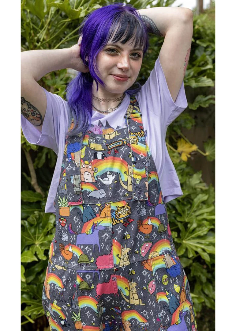 Run And Fly Run & Fly Katie Abey Positivity Dungarees Multi