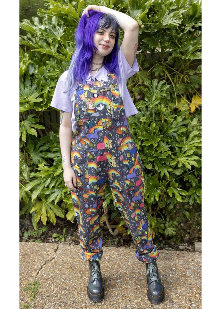 Run And Fly Run & Fly Katie Abey Positivity Dungarees Multi