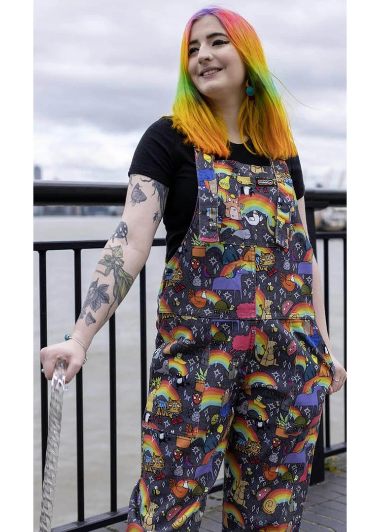 Run And Fly Run & Fly Katie Abey Positivity Dungarees Multi