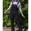 Run And Fly 70's Flared Dungarees Black