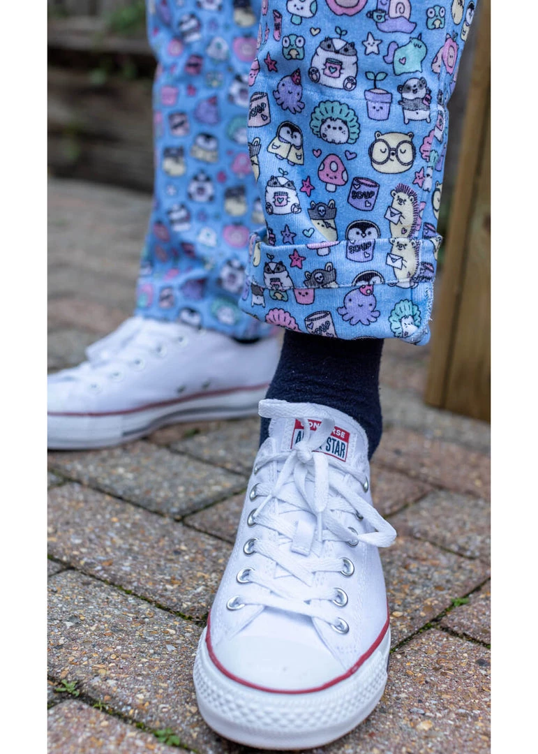 Run And Fly Run & Fly Sugar And Sloth 80's Dungarees Blue New In