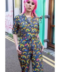 Run And Fly New In Run & Fly Katie Abey Positivity Jumpsuit Multicolour
