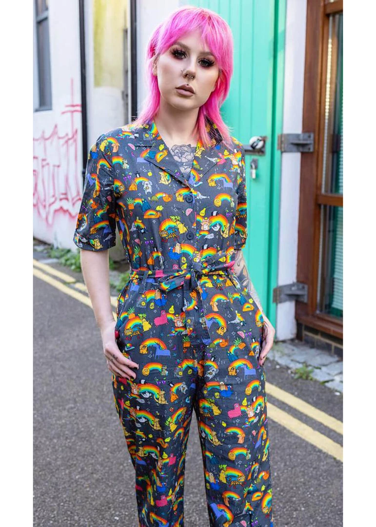 Run And Fly New In Run & Fly Katie Abey Positivity Jumpsuit Multicolour