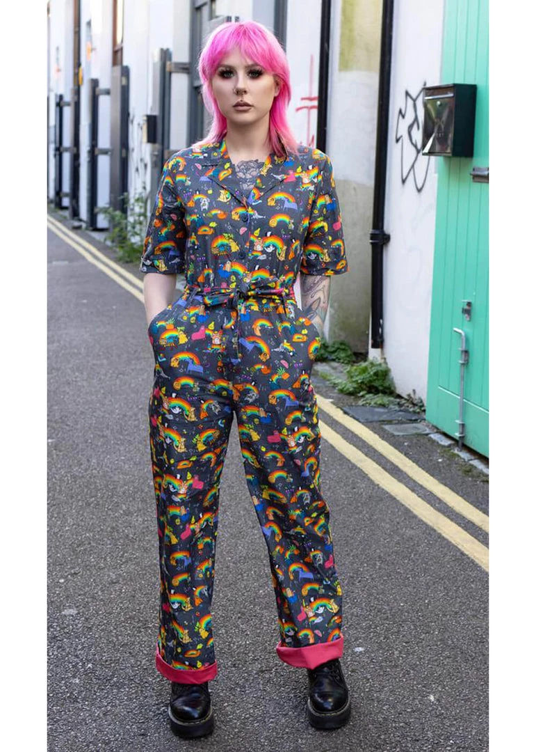 Run And Fly New In Run & Fly Katie Abey Positivity Jumpsuit Multicolour